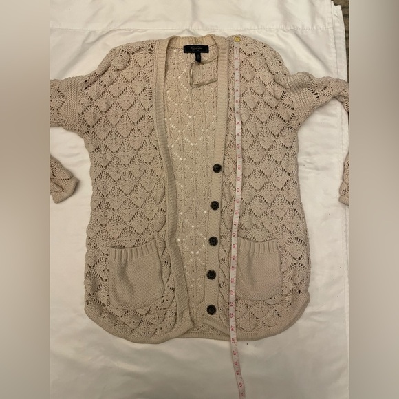 Jessica Simpson size small off white knitted cardigan - Picture 9 of 10